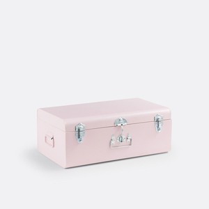 Colección de baúles de almacenamiento de acero en tono pastel con cierres en tono dorado para una arreglado interior elegante - Product Image 3