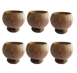 Handmade Natural Eco-Friendly Coconut <b>Shell</b> Bowl for Fruit Salad and Noodles Carved Wooden Home <b>Lighting</b> Decoration - Product Image 3