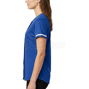 High Performance Breathable Quick Dry Short Sleeve Regular Fit 100% <b>Polyester</b> Softball <b>Shirt</b> for Women Sports Club Wholesale - Product Image 5