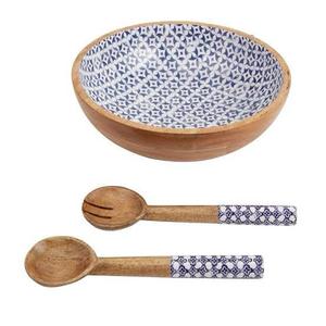 Top Selling Handmade Wooden Printed Bowl Salad Mixing Bowl for Kitchen and Restaurant Available at Factory Price - Product Image 5