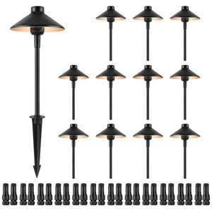 Set di 12 Luci LED a Basso Voltaggio 3W 210LM, 12V 24VAC/DC, Illuminazione Esterna Bianco Caldo 3000K per Vialetti e Paesaggi - Product Image 6