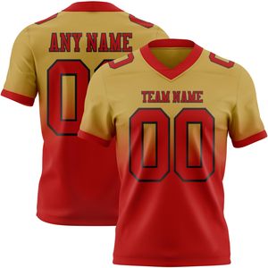 Retro American Football fan jersey Eco friendly polyester Custom design Sweat wicking No fade sublimation Athletic wear - Product Image 1