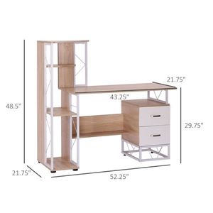 Scrivania per Computer con Spazio di Archiviazione, Postazione di Lavoro Pratica e Organizzata - Product Image 2