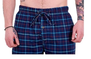 Pantalon en flanelle pour hommes, coton de haute qualité, à carreaux, avec cordon de serrage à la taille, pantalon de pyjama pour garçons adultes - Product Image 2