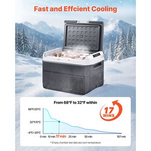 Frigorifero Portatile Elettrico 12/24V DC 100/240V 26.4QT/25L per Auto, Temperatura Regolabile 4-68F, Modello AC Ace by Ace - Product Image 3