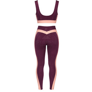 Ensemble de yoga pour femmes pour la remise en forme, la salle de sport, l'entraînement, tissu respirant en spandex/polyester, écologique, résistant, séchage rapide, confortable - Product Image 4