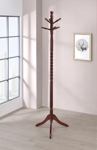 Perchero Clásico de Madera con Múltiples Ganchos, Acabado Marrón Oscuro, Solución de Almacenamiento para la Entrada - Product Image 5