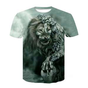 Camiseta de Verano para Hombre, a la Moda, con Estampado Digital 3D de Calavera, Sublimada, de Manga Corta, Precio Económico al por Mayor - Product Image 1