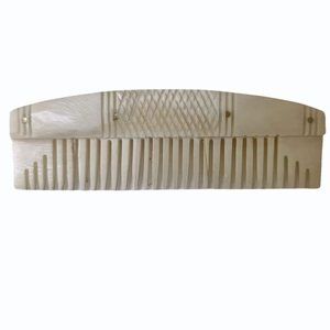 Peine de Barba de Hueso Natural Hecho a Mano, Peine de Dientes Finos para Peinar el Cabello, Herramienta de Cuidado para Barba y Bigote para Hombres - Product Image 3