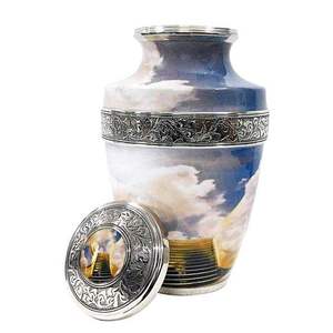 Urna Funeraria Grande de Metal Hecha a Mano, Estilo Contemporáneo, para Decoración Conmemorativa - Product Image 3
