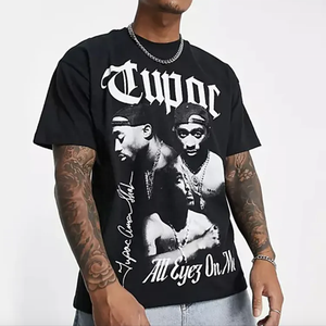 Camiseta de Hombre Hip Hop con Logotipo Personalizado, 100% Algodón, Manga Corta, Hombros Caídos, Estilo Oversize, Diseño Liso - Product Image 3