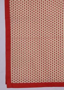 STUDIO-N Beige Handloom <b>Table</b> <b>Runner</b> Red Border | Modern Ethnic <b>Dining</b> <b>Table</b> Decor | 100% Organic Cotton Block Printed 160g - Product Image 3