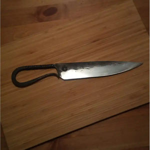 Cuchillo de Cocina Multifuncional Burraq, Hecho a Mano, Personalizado, Estilo Medieval, Forjado en Acero al Carbono, Hoja No Ajustable - Product Image 4
