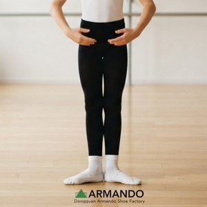 Envío Rápido, Zapatos de Ballet Unisex Blancos, Suela Completa, Cuero Suave, Forro de Algodón, Cordones Elásticos - Product Image 5