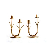 Bougeoir en laiton forgé antique, support de bougie en forme de lune et d'étoile, Design gaufré, support décoratif