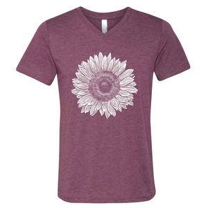 Prix de gros T-shirts décontractés pour femmes à col rond et manches courtes avec poches, coupe classique, 100% coton toile, design orange et noir - Product Image 6