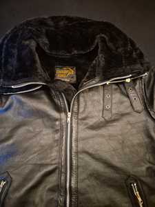 Veste de moto en cuir véritable pour homme Champ King avec doublure en fausse fourrure et fermeture éclair - Product Image 2