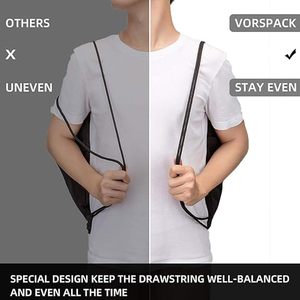 Storage Bag Durable Reusable Shopping Bag Unisex <b>Drawstring</b> <b>Backpack</b> With Front Pocket For Men Women Kids - Product Image 4