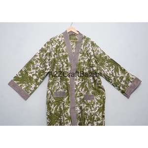 Último Diseño, Elegante y Moderno, Bata Kimono de Algodón Suave con Estampado Floral Colorido, Cinturón Ajustable, para Verano e Invierno - Product Image 2
