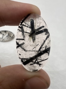 Cuarzo Rutilado Negro Ovalado Natural, Piedra Preciosa Suelta de Alta Claridad, Cristal para Joyería, Curación, Venta al Por Mayor - Product Image 4