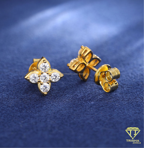 Luxury Moissanite Diamond Stud Earrings 925 Silver Brilliant Sparkling Fine Jewelry For Women And <b>Brides</b> - Product Image 4
