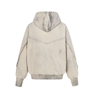 เสื้อฮู้ดดี้แบรนด์อเมริกันแนวสตรีทแฟชั่นสำหรับผู้ชาย ดีไซน์แบบ Deconstructed พร้อมฮู้ดรูปทรงแปลกตา - Product Image 4