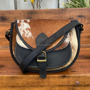 Cowhide Leather Handbags for Women Custom Genuine Leather Crossbody Purse Luxury Designer Sling <b>Bag</b> Western Leather <b>Bags</b> - Product Image 2
