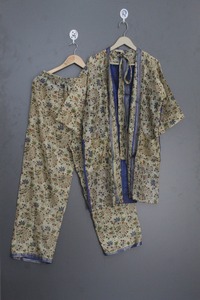 Ensemble pyjama kimono en soie pour femme, imprimé, en satin, doux, inspiré du sari, pour la nuit et la détente, vente en gros - Product Image 4