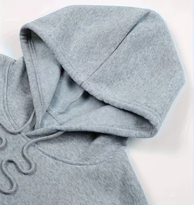 Customizable <b>Men's</b> 100% Cotton Fleece Oversized Hoodie Personalized Photo/Text Front Back Design Eco-Friendly Sweatshirt - Product Image 4