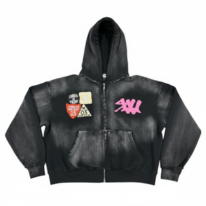 Sudadera con capucha extragrande de moda, muy vendida y demandada, con cremallera y logotipo bordado, 100% algodón, fabricada en fábrica, precio económico para invierno. - Product Image 3