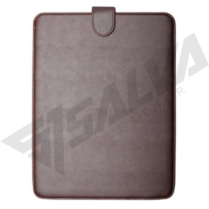 Funda Protectora de Piel Genuina de Lujo para Laptop, con Patrón Geométrico Negro, para MacBooks y Laptops - Product Image 3