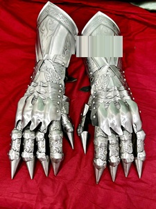 Guantes de Caballero con Grabado de Rey Brujo Medieval y Wraith – Guantes de Rey Brujo Nazgûl – Armadura de Mano Metálica para Cosplay de Fantasía - Product Image 2
