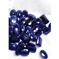 34 pierres précieuses en saphir bleu naturel de 12 mm et 16 mm, ovales facettées, 218 carats, qualité supérieure, taille Neelam, pierres brutes pour la fabrication de bijoux