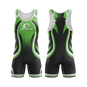 Trajes de Lucha Personalizados en Color y Talla para Hombre, Corte Regular, Spandex/Poliéster, Resistentes al Encogimiento, Color Sólido, Profesionales de Alto Rendimiento - Product Image 1