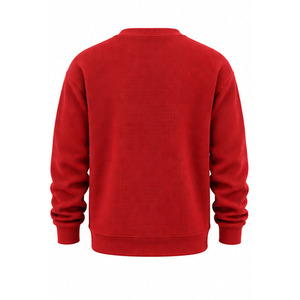 <b>Men</b> Waffle Knit Sweatshirt Crew Neck Textured Long Sleeve Casual <b>Thermal</b> Pullover <b>Top</b> Custom OEM Activewear Manufacturer Factory - Product Image 2