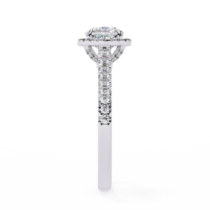 Women's Minimalist Square Lab-Grown <b>Diamond</b> <b>Ring</b> with Comfortable Cushion Setting for Proposals or Anniversaries - Product Image 2