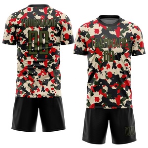 Uniforme de fútbol de diseño de camuflaje personalizado, sublimación, Kits de equipos deportivos, conjunto de Jersey corto de fútbol - Product Image 1