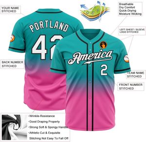 Maillot de baseball imprimé OEM pour hommes avec design américain - Product Image 4