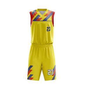 Tenues de sport pour adultes, ensembles uniformes en polyester imprimé, anti-UV, séchage rapide, respirant, grande taille, sur mesure, uniforme de basket-ball unisexe - Product Image 1