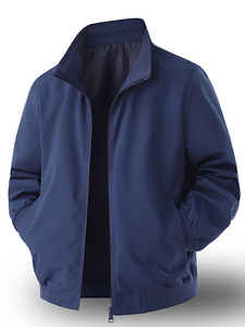 Men'<b>s</b> Single Breasted Finished Jacket Spring Zip-up Baseball Collar <b>Windbreaker</b> Custom Reflective Logo Blank Streetwear - Product Image 6