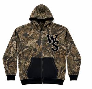 Sudadera con Capucha para Hombre, Diseño Sólido con Logotipo WS Estampado en la Parte Delantera, Estilo Casual Oversize para Invierno, 100% Algodón Felpa, Ropa Urbana - Product Image 1