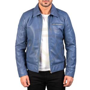 Veste en cuir de moto pour homme OEM, style mode, sensation premium, vente en gros - Product Image 1