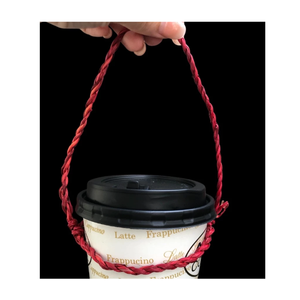 Portavasos Ecológico de Seagrass Hecho a Mano con Asa Trenzada, Accesorio Natural Vietnamita para Cafeterías, Marca Merry Christmas - Product Image 2
