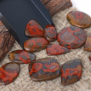 Venta al por mayor de cabujones de ágata natural en formas mixtas (pera, ovalada, redonda) para la fabricación de joyería de plata, gemas sueltas - Product Image 5