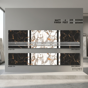 กระเบื้องปูพื้นลายหินอ่อนดีไซน์เอเชีย ขนาด 1200x300 มม. และ 1200x200 มม.  แบบเคลือบด้าน หนา 20 มม. สำหรับงานโครงการ - Product Image 3