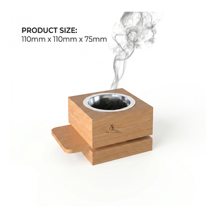 Brûleur à Bakhoor en Bois Créatif, Support d'Encens Oud Arabe Moderne Superposé avec Coupe Métallique Amovible, Vente en Gros pour Utilisation d'Encens - Product Image 2