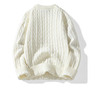 Suéter Personalizado de Punto Sólido para Hombre, Estilo Urbano, Jersey de Lana, Suéteres de Cachemira - Product Image 1