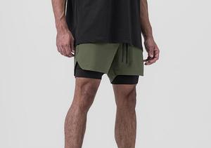 RTS Product Gym Shorts Double <b>Layer</b> Training Men Sportswear Swim Polyester Mesh Gym Shorts Two <b>Layer</b> Short For Men Breathable - Product Image 5