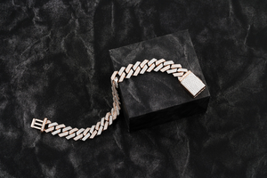 Pulsera de Eslabones Cubanos con Aspecto de Diamante Certificado, Plata 925, Accesorio Unisex Estilo Hip Hop para Bodas, Fiestas y Uso Diario - Product Image 4