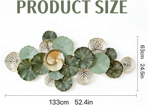 3D Lotus <b>Leaf</b> Metal <b>Wall</b> Art Handmade Botanical <b>Wall</b> <b>Decor</b> for Living Room Bedroom Entryway Indoor Outdoor Modern Home Accent - Product Image 6
